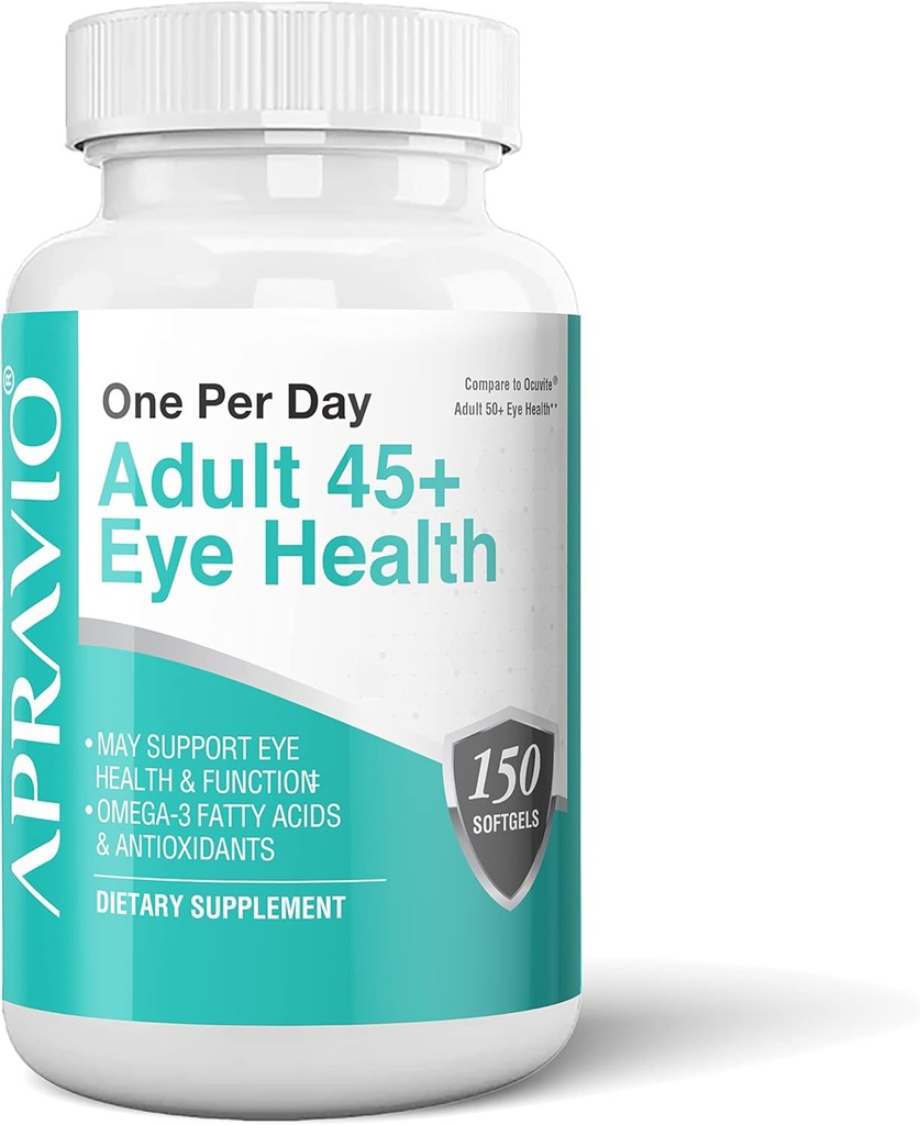 מבוגרים 45 + עין בריאות עין ויטמין w / Vitamin C, ויטמין E, Zinc, Copper, אומגה 3 חומצות שומן עבור חזון בריאות & עין הגנה, 150 Softgels