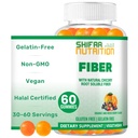 SHIFAA NUTRITION Halal & Gluten חינם סיבים חניכיים לילדים ומבוגרים | 4g, 30-60 משרתים | 60 חניכיים | שיפור בריאות העיכול, חסינות ו- Gut בריאות | טבעונית Prebiotic | Non-GMO, Gelatin-Freein-Free