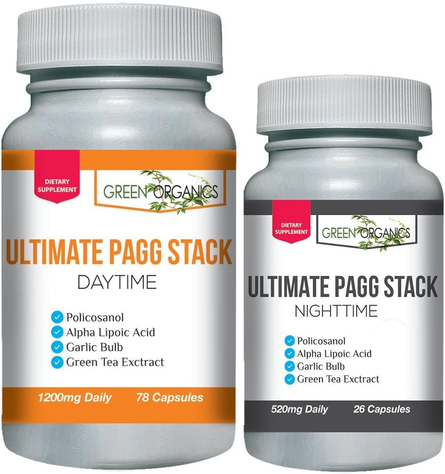 Ultimate PAGGG StackTM 4 Hour Body by Tim Ferriss - Policosanol, Alpha Lipoic Acid, Green Tea Flavonols, Garlic Extractonols