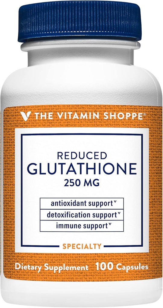 ויטמין Shoppe מופחת Glutathione Antioxidant - 250 MG (100 קפסולות)