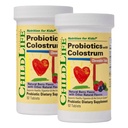 CHILDLIFE ESSENTIALS ChildBiotics with Colostrum- Probiotics for Kids, Probiotics for Digestive Health, Chewables, Probiotics, Colostrum for Kids - Natural Berry, 92 טבליות (Pack of 2)