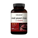 Red Yeast Rice with CoQ10, 240 קפסולות Veggie | Advanced Heart Health Herbal Supplement - Antioxidant Support for Energy & Heart Health - Non-GMO