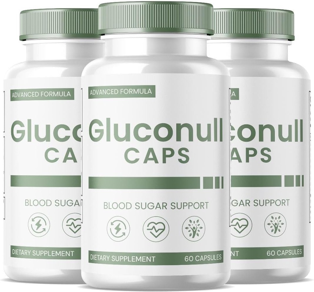 S PressO (3 Pack) Gluconull קפסולות, Gluco Null Glyco Optimizer, Gluco Null Natural Blood Vessel ניקויer, Gluconull for Natural Health (180 קפסולות)