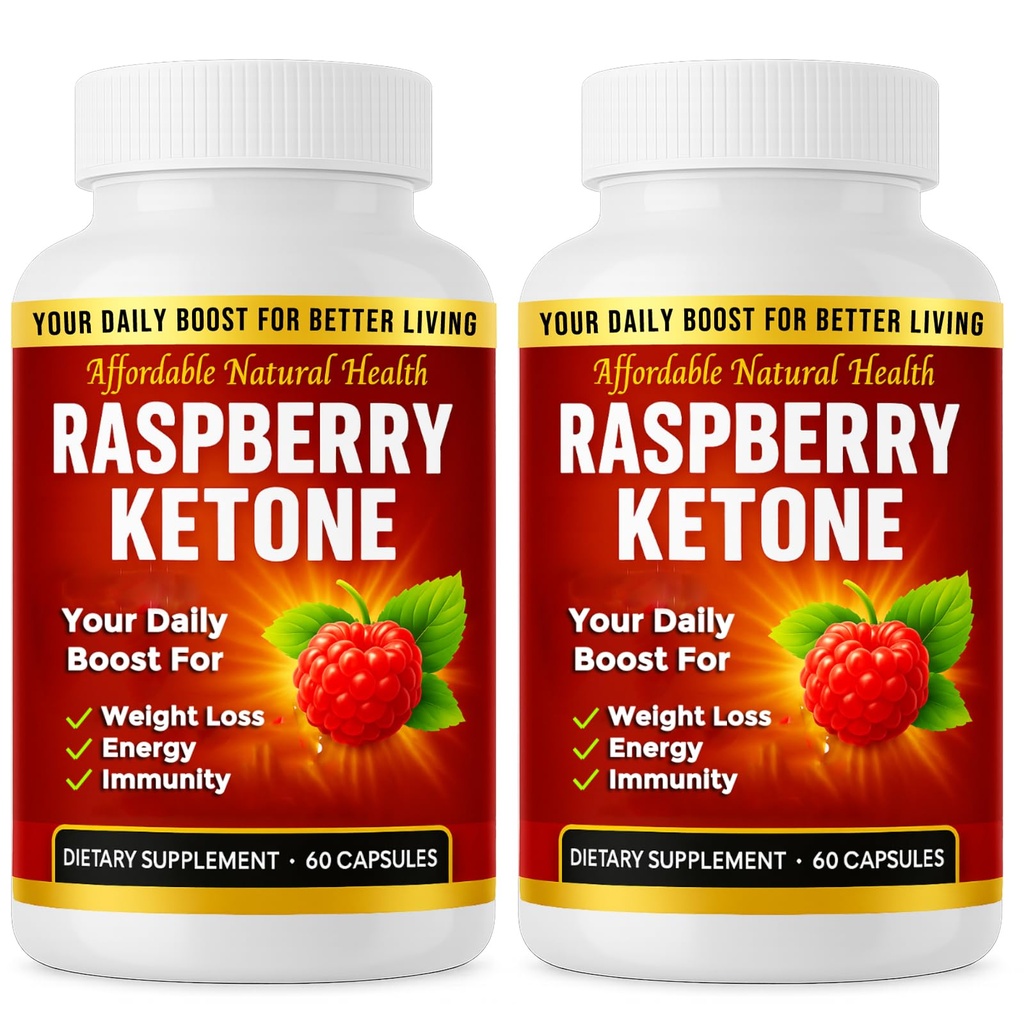 פטל קטון קפסולות, All-Natural Formula, May Support Active Healthy Lifestyle, 1000 מ"ג תוסף, 120 קפסולות (לא טבעוני), 4 חודשים אספקה, Raspberry Ketone, non GMO