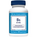ויטמין B6 תומך באנרגיה לייצר 25 MG (100 קפסולות ירקות)