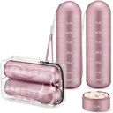 [2 Pack] Zannaki Metal Travel Pill מארגנת, Portable Waterified Pill Box, Largeאלומיניום Alloy Pill Case Container, BPA חינם 7 Day Daily Medicine ארגן הולדר עבור ויטמין,