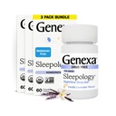 Genexa Sleepology for Adults | Melatonin Free Sleep Calm Aid | Soothing Natural Vanilla & Lavender Flavor | מוסמך אורגני & Non-GMO | Homeopathic Remedy Made נקי | 180 טבליות צ'אובלות (3 Pack)