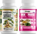 פתרונות איכות חיים: Herbal Menopause תומך וג'ינסנג + גינקו Biloba Energy & Brain Focus Booster for Men & Women