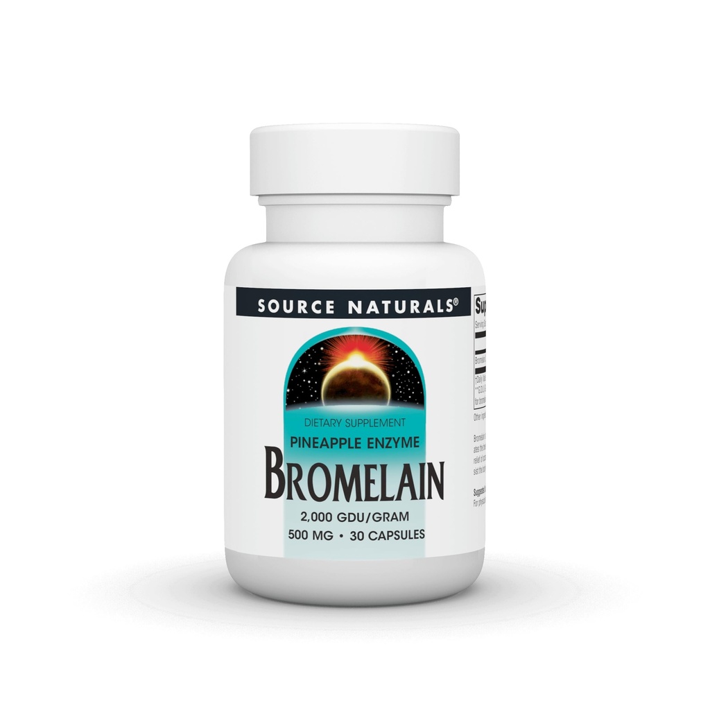 מקור Naturals Pineapple Enzyme Bromelain - 2,000 GDU / GRAM - 500 מ"ג - 30 קפסולות