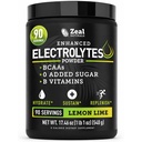 Zeal Naturals Electrolyte אבקת Recovery לשתות (90 מנות | לימון Lime) w 0 Sugar +BCAAs +B-Vitamins Electrolyte תוסף w Potassium Zinc & Magnesium עבור הידרה - Keto Electrolytes