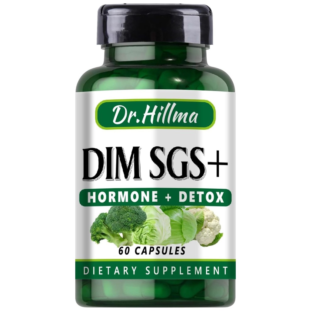 Dim Hormone Detox Supplement 200Mg Diindolylmethane Encourages Normal Estrogen Supplement for Women, Hormonal Acne Hot Flashes Supplements, Menopause Support, Promotes Detoxification(60Capsules)
