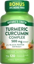 האמת של Nature Turmeric Curcumin מורכב 500 מ"ג פלוס Black Pepper לחלץ, 12 ... - קניית חבילות והצלת (Pack של 2)