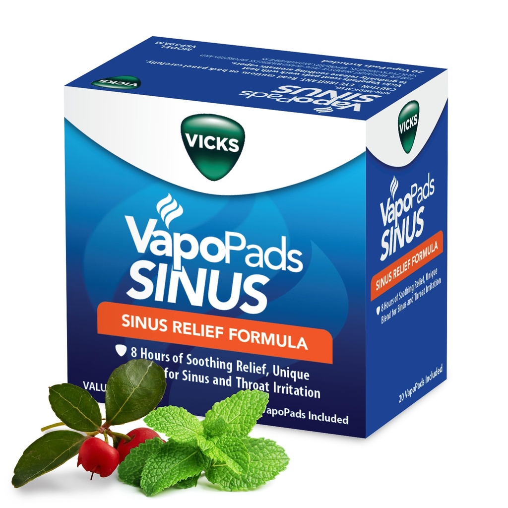 ויקי VapoPads Sinus Relief פורמולה - Vapor Pads Refill עבור ויקיס Humidifiers ו-Steam Inhalers, Scent Pads for Sinus Voyageestion andגרון Irritation, 20Pack, Box Color May Vary Vary Vary Vary Vary Vary Vary Vary Vary Vary Vary Vary