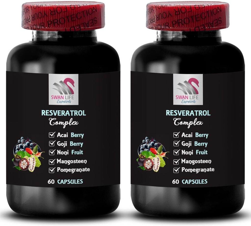 Pomegranate Boost - RESVERATROL COMPLEX - ברי היתרונות, Antioxidant Shield, Energyzing Support, Hydration, Acai Brad Energy, Daily Energy, Spice, Whole 2 בקבוקי קפסולות 120 קפסולות