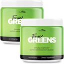Tonic Greens אבקת ויטמין Boost תוסף פורמולה רשמית - אנרגיה ירוקה טבעית תוספת כוח - BCAA L-Glutamine ויטמין B6, אנרגיה מהפכנית לתקן בעיות (2 Pack)