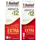 MediNatura T-Relief תוספת כוח כאב הקלה Arnica +12 כאב מבוסס צמחים Relievers 100ct טבליות T-Relief תוספת כאב הקלה 3oz Cream Bundle
