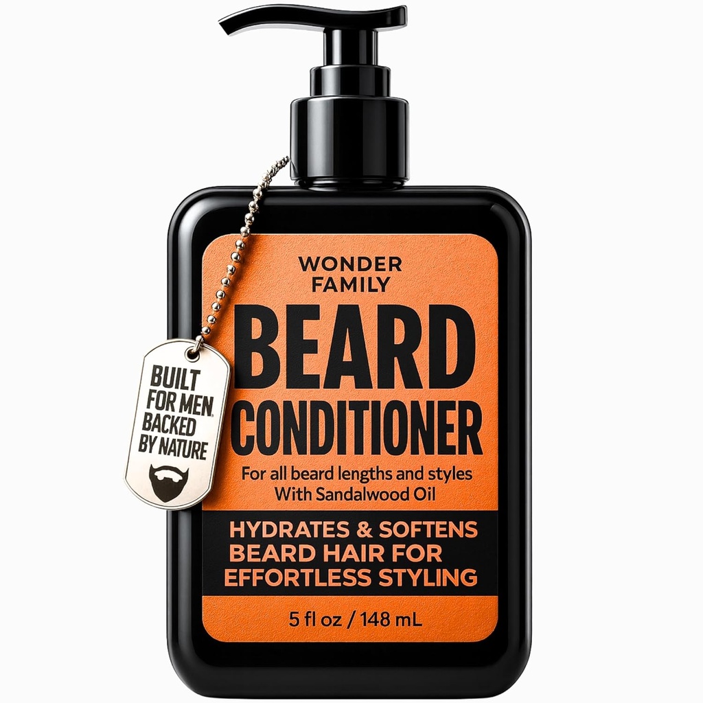 המונחים: Leave in Conditioner & Softener with Biotin Aloe Vera & Collagen - Moisturizing Cream for Coarse יבש שיער - Beard and Skin Conditioner - Sandalwood Scent Care for Black Men