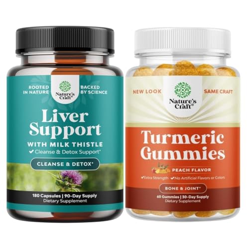 Bundle of Liver Cleanse Detox & Fix - Silymarin Milk Thistle with Dandelion Root Choline Beetroot Artichoke Extractmies with Black Pepper Curcumin אבקת תמיכה משותפת