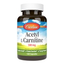 קרלסון - Acetyl L-Carnitine, 500 מ"ג, בריאות קוגניטיבית, תפקוד המוח ואנרגיה ייצור, 120 קפסולות