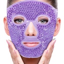 ZNÖCUETÖD Face Eye Mask Ice Pack for Reducing Puffiness, Bags under Eyes, Puffy Dark Circles, Migraine, Hot/Cold Pack with Soft Plush Backing (Purple #22)