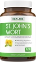 הקפסולות של סנט ג'ון - Powerful & Potent Saint John's Wort Extract & Whole Herb Complex Standardized to 900mcg Hypericin for Balancing Daily Mood Support - טבעוני Non-GMO & Lab מאומת (120 Caps)