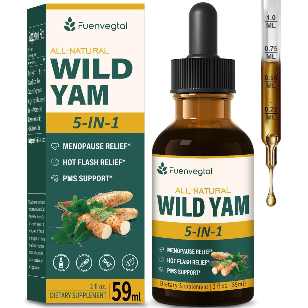 Wild Sea Root Extracts, תוספת של נשים עם Panugreek & Motherwort Herb עבור Menopause הקלה ו- PMS תמיכה. Panogreco y Ñame Salvaje para la Menopausia