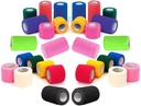 Prairie Horse Supply Vet Wrap Tape Bulk (דוגמת צבעים) (6 Pack) (4 Inches Wide) Vet Wrap Medical First Aid Tape Self Adhesive Adherent for Ankle Wrist Sprains ו Swelling