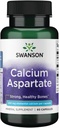 Swanson Calcium Aspartate - תוסף צמחי לקידום העצם, הלב ובריאות השרירים - פורמולה טבעית לקידום כל הגוף - (60 קפסולות-200 מ"ג כל אחד)