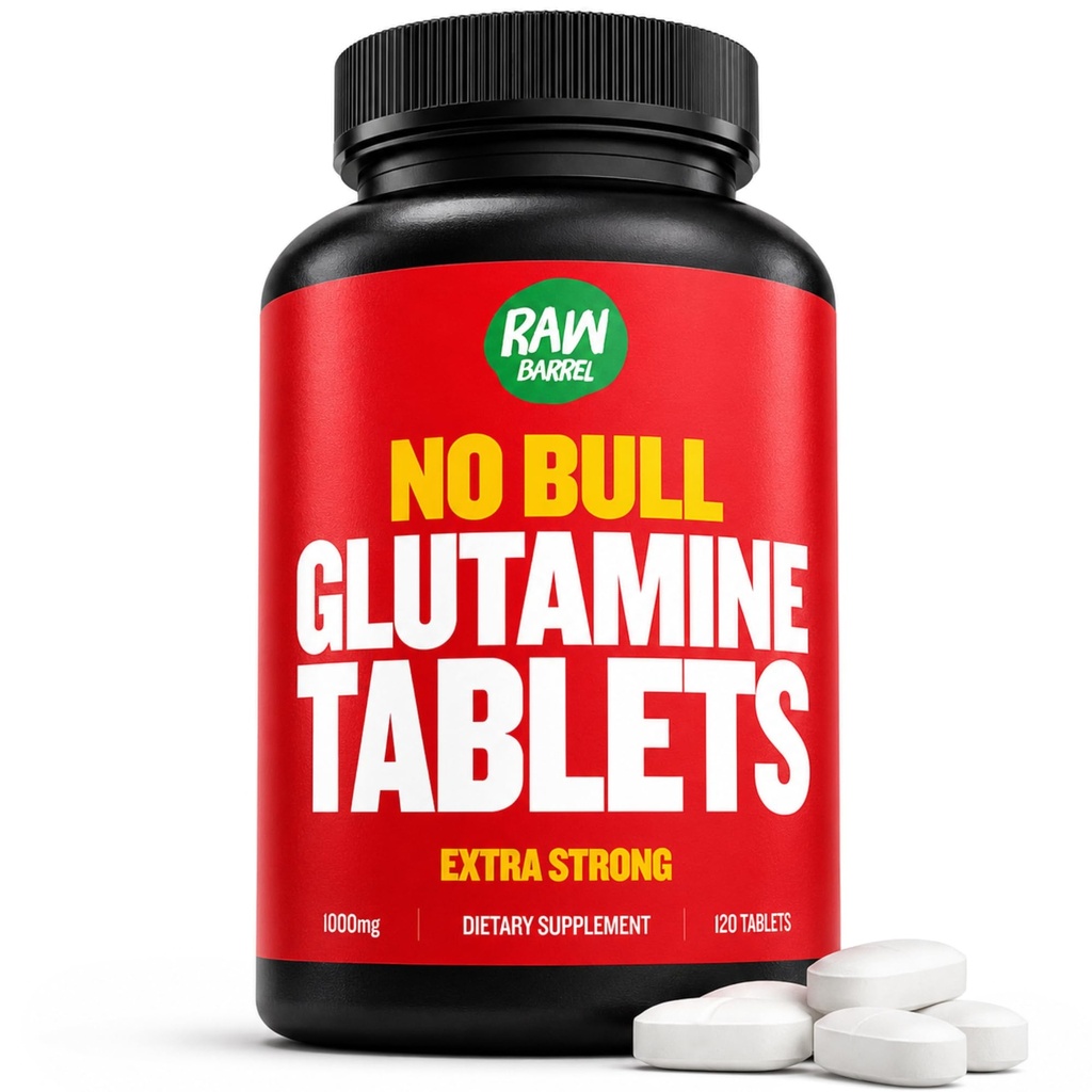 "No Bull" L-Glutamine Tablets, Pure L Glutamine Pills, Non GMO, L Glutamine תוסף, באופן טבעי טבעוני, Vegetarian Friendly Gluten חינם, 1000mg