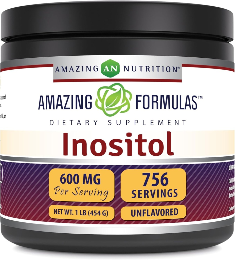 פורמולה מדהימה של אבקת Inositol תוסף | 600 מ"ג ל- Unflavored | 1 Lb (454 גרמות) | Non-GMO | Gluten-Free | Made in USA