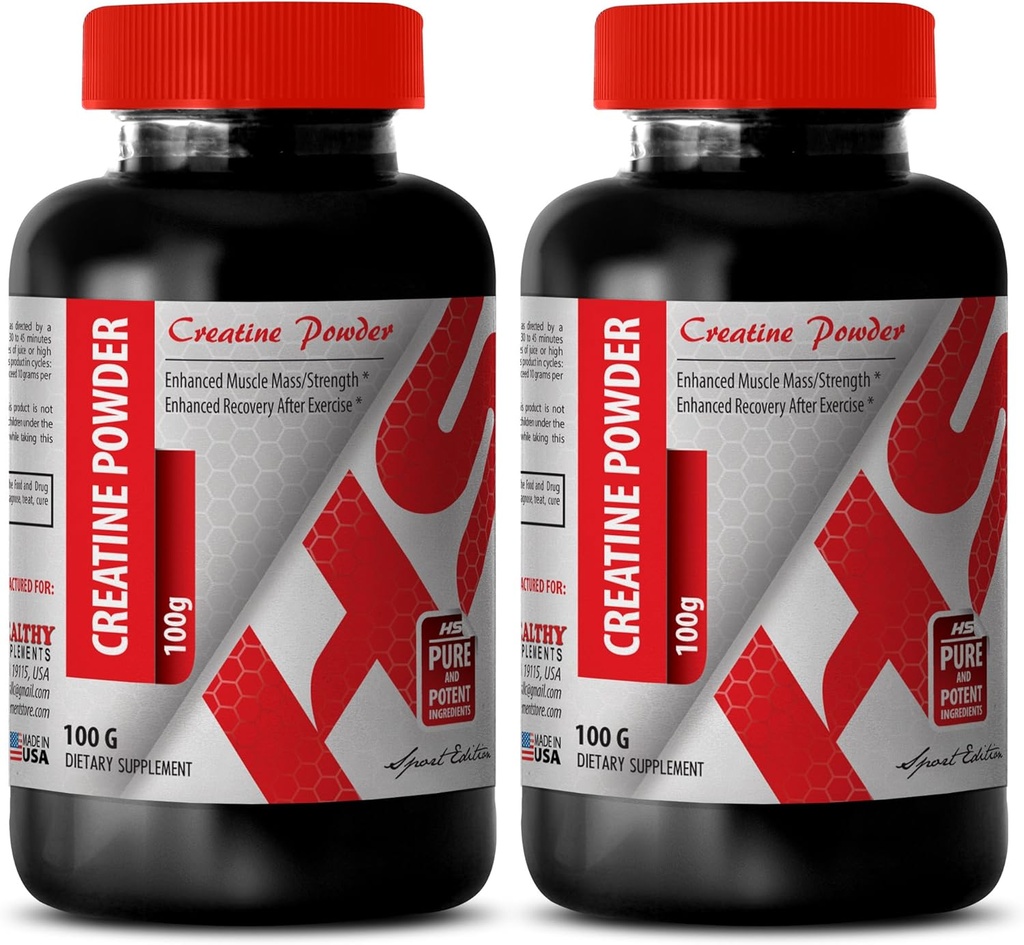 Body Builder Powder - CREATINE Powder 100G - Creatine Build Muscle - 2 Bottle (Powder)
