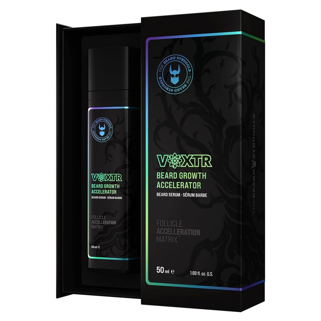 המאבק הדובדבן Voxtr Beard Growth Serum with folicle Acceleration Matrix - Beard Serum, 1.69 Fl. Oz.