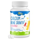 500 MG Calcium תוספת עם ויטמין D3 & K2, Zinc, Magnesium & Prebiotics. ויטמינים לילדים כוח העצם, Absorption גבוה, אורנג' צ'ואלה, Non-GMO,ten Glu, 60 Tabs