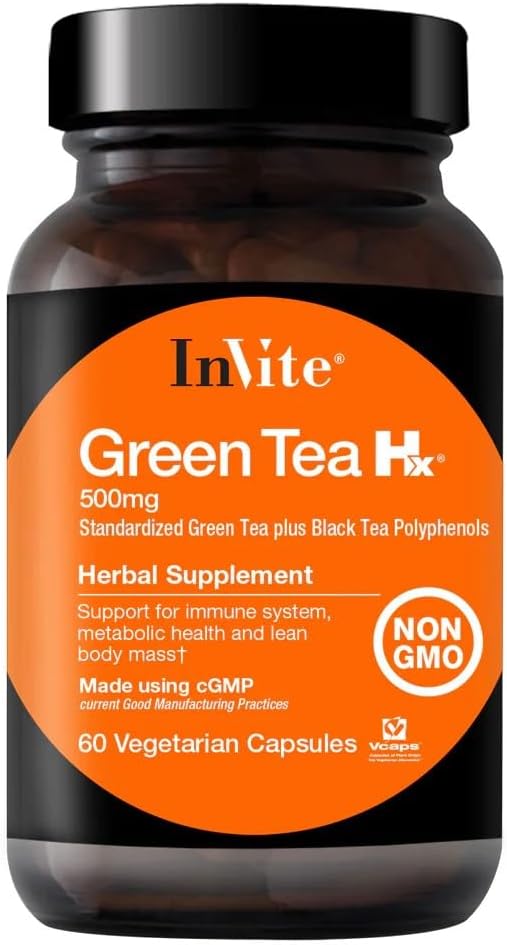 הזמנת בריאות - תה ירוק Hx - Standarized Green Tea Plus Black Tea Polyphenols - 60 קפסולות צמחוניות - 30 יום אספקה (1)