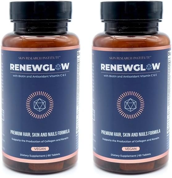 SRILabs Renewglow Biotin 5000mcg שיער תוספת לנשים 40 פלוס - Gotu Kola ויטמין E, C Zinc עבור שיער בריא, עור וציפורים - עם 27 היופי Enhancing חומרים מזינים