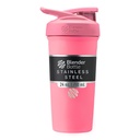 BellerBottle Sport Insulated Stainless Steel Shaker בקבוק עם Wire Whisk, 24Ounce, Pink - חלבונים שקד ושיקום עבור ספורטאים ו- Fitness Enthiasts, Easy Mixing, Keeps Drinks Cold, Lockable Lid