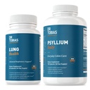 Dr. Tobias Lung Health & Psyllium Daily Supplements, Lung Cleanse & Detox Formula, Supports Healthy Bowel Movements with Psyllium Husk, Vitamin C, Butterbur, Quercetin, Daily Fiber and Lung Supplement