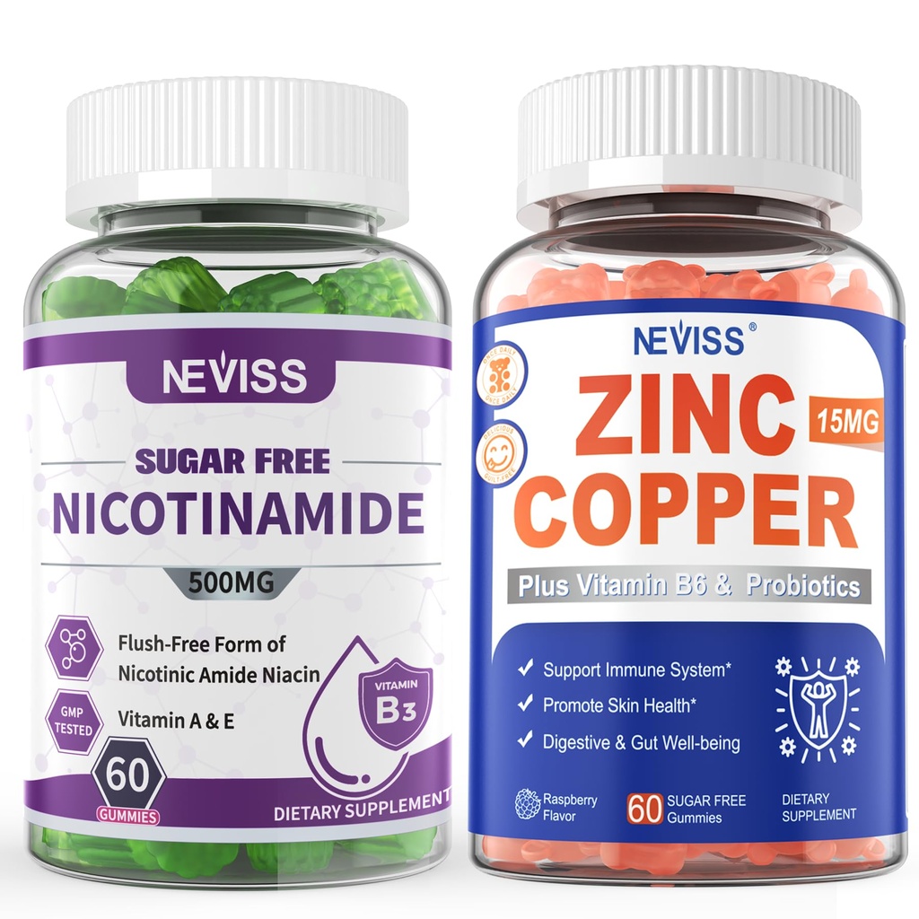 NEVISS Nicotinamide 500 מ"ג חניכיים + Zinc Co Gumpermies