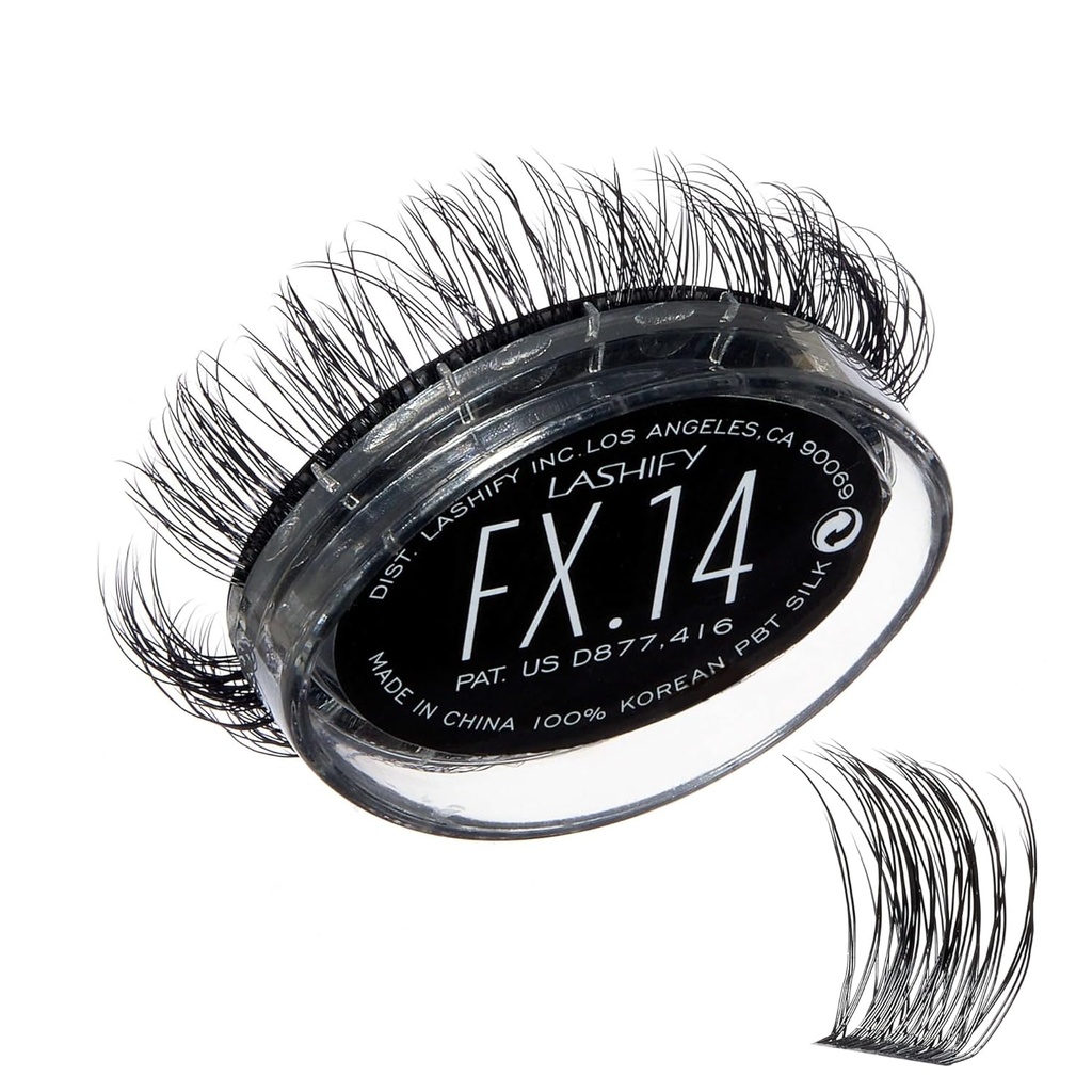 Lashify Fluffy FX 14mm Gossamer DIY טיפות Refill, עבור המראה הקל ביותר ו Fluttery, שחור, קל שקר Lashesss