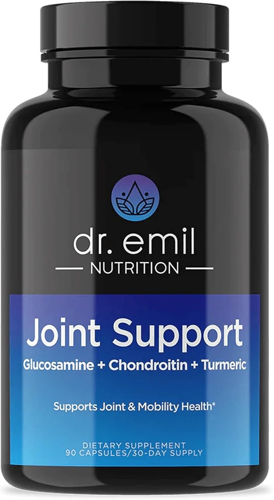 DR. EMIL NUTRITION Joint Aid תוסף משותף עם Glucosamine Chondroitin, MSM & Turmeric - תוסף בריאות משותף עבור ניידות ו- Discomfort עבור גברים ונשים * 60 קפסולות)