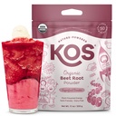 אבקת שורש אורגני KOS אורגני Beet, USDA Certified - Superfood Plant Based Beetroot Ingredient for Stamina גדל, Circulation - Non-GMO, Soy & Gluten-Free, 50 המשרתים באג
