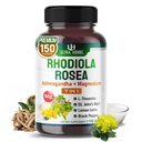 Rhodiola Rosea תוסף עשיר עם Ashwagandha, Magnesium, L-theanine, St. John's Wort, Lemon Balm - תמיכה Mood, Sleeps Quality, and Mental Focus | 150 קפסולות