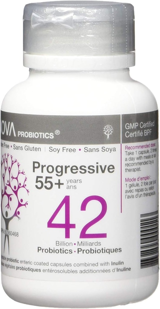 NOVA Probiotics Multi-Strain Progressive 55+42 מיליארד פרוביוטיקה לקפסולת V-60