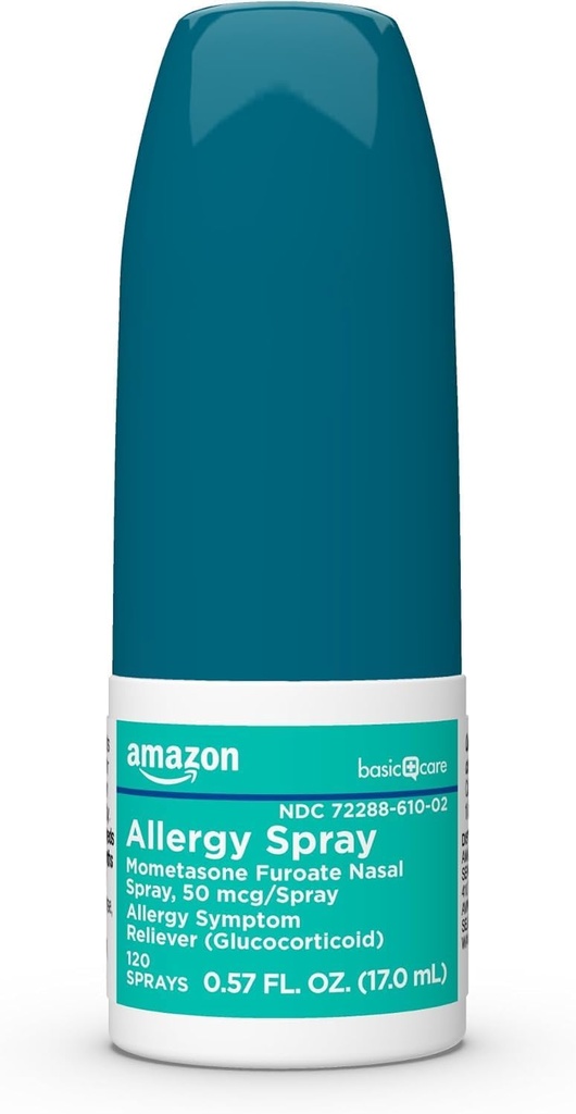 24 Hour Allergy Nasal Spray, Mometasone Furoate Nasal Spray 50 mcg/Spray, non-Drowsy