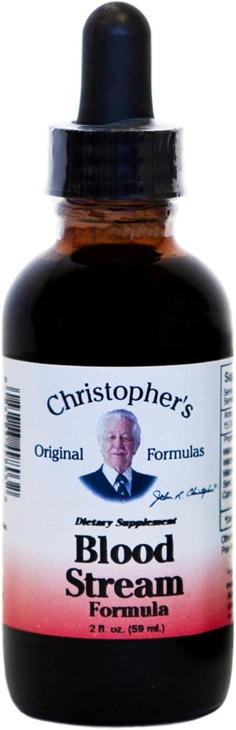 הנוסחה המקורית של כריסטופר Blood Stream Formula, 2 oz Glycerine Extractine - Natural Herbal בלנדר
