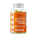 Vitamatic Sugar חינם ויטמין D350,000 IU Weekly תוסף - 120 חניכיים מבוססות Pectin - ויטמין D קפסולות עבור עצמות, שיניים, ו- Immune Support (50000 IU)