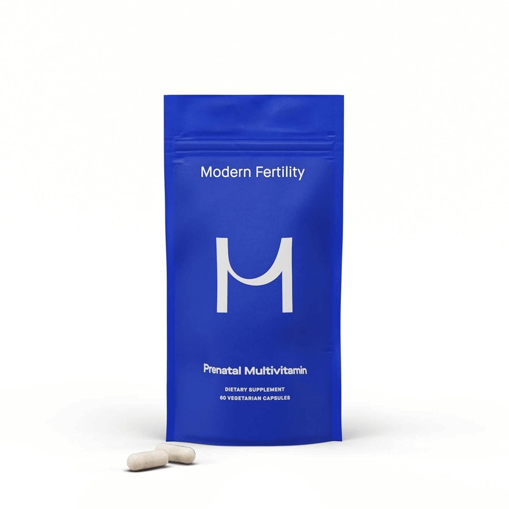 הפוריות המודרנית Prenatal Multivitamin | מפותחת עם OB-GYNs Contain, מכילה 12 חומרים מזינים חיוניים לתמיכה לפני, במהלך ואחרי הריון, 30 יום אספקה (60 קפסולות)