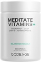 Codeage Meditate ויטמינים + תוסף - CognatiQ, DHH-B, GABA, Ashwagandha, אורגני Mushrooms, Blueberries - BDNF Brain Pills and Neuroprotein - טבעוני, non-GMO, Gluten-Free - 60 קפסולות