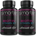 (2 Pack) חכם יותר ביוטין 5000mcg שמן אבוקדו, ויטמין B7, Non-GMO, 90 מיני Softgels נוזלי, No Soy Soy