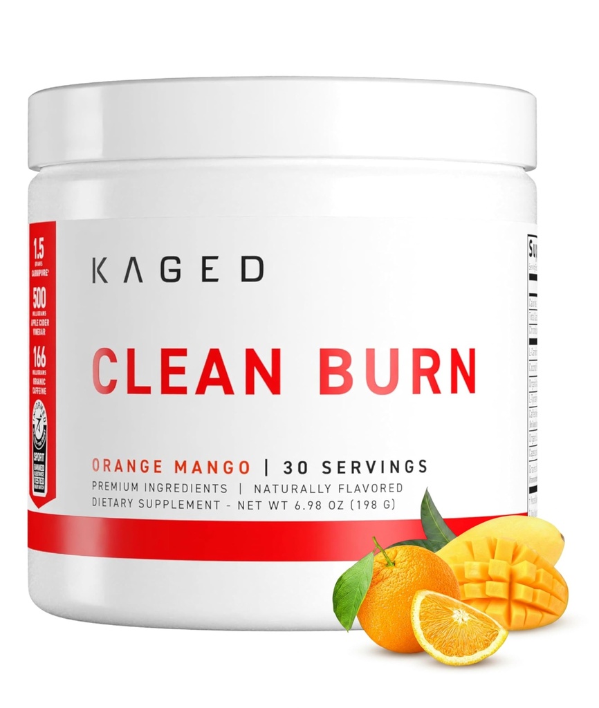 KAGED ניקוי Burn | Thermogenic Fat Burner אבקה | CaloriBurn GP, L Carnitine, קוקוס מים | Boost Metabolism, Energy, Focus